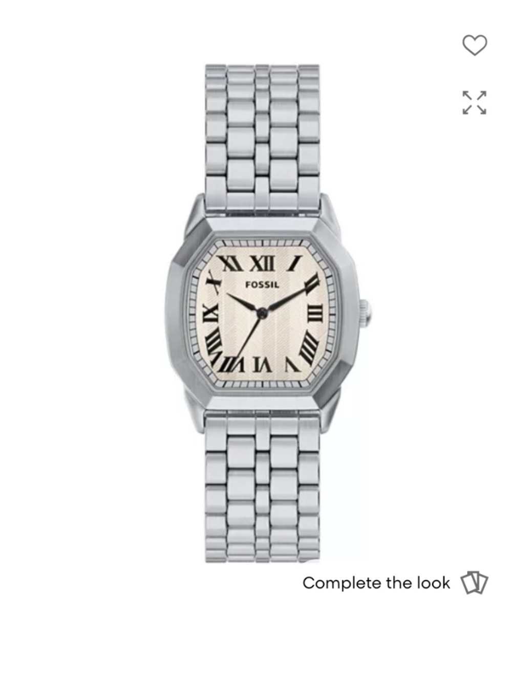 Fossil Harlow Watch - silver hexagon watch